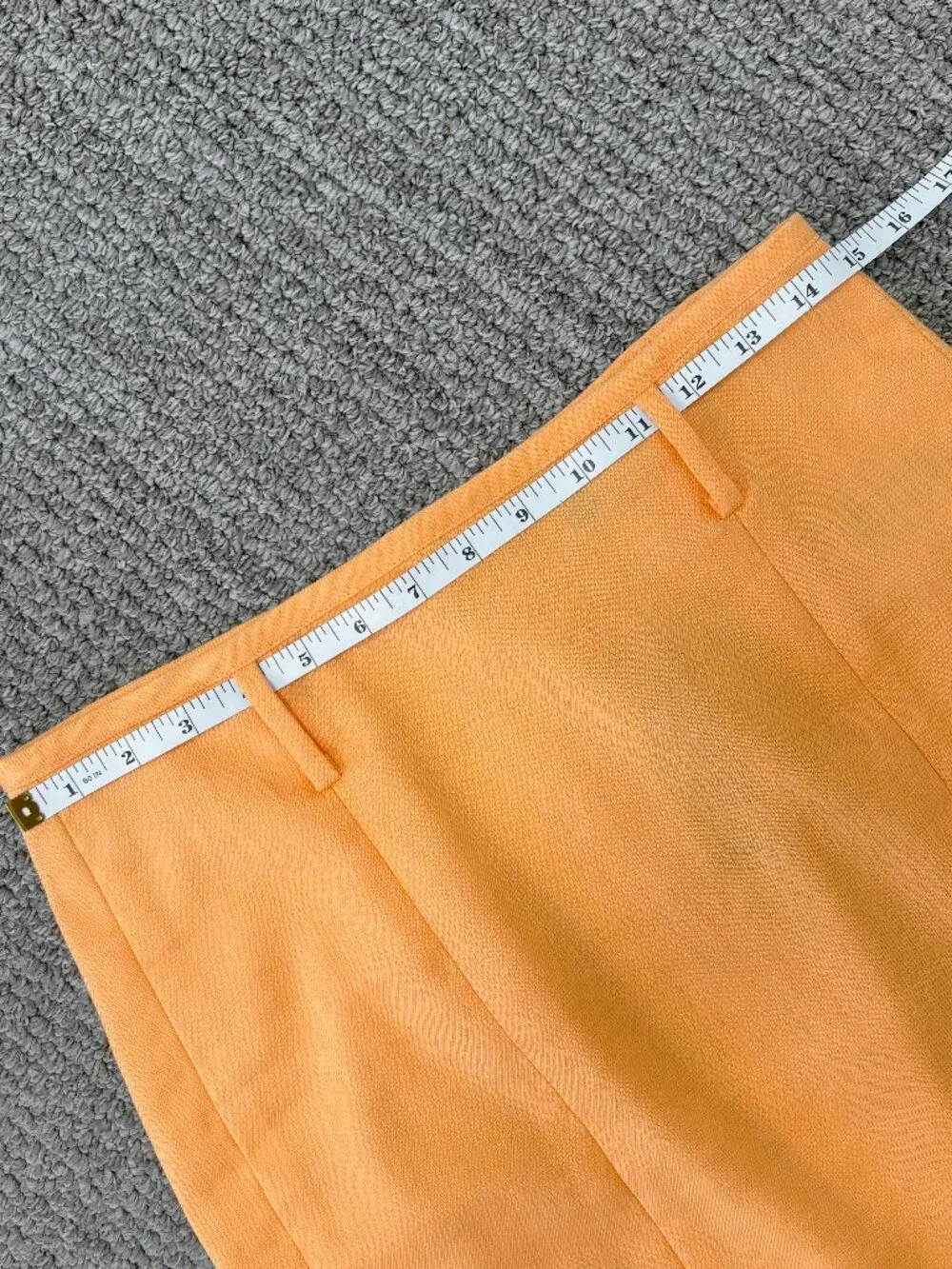 J. CrewStretch Linen-Blend Midi Pencil Skirt in Orange, Size 4